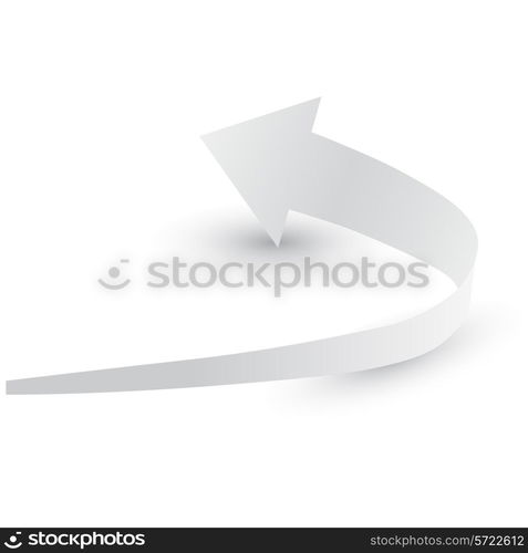 Origami arrow paper, vector illustration.