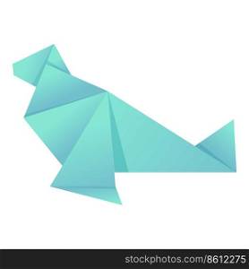 Origami bird icon cartoon vector. Paper animal. Art geometric. Origami bird icon cartoon vector. Paper animal