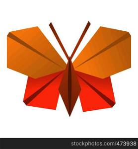 Origami butterfly icon. Cartoon illustration of origami butterfly vector icon for web. Origami butterfly icon, cartoon style