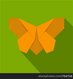 Origami butterfly icon. Flat illustration of origami butterfly vector icon for web. Origami butterfly icon, flat style