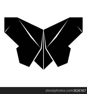 Origami butterfly icon. Simple illustration of origami butterfly vector icon for web. Origami butterfly icon, simple black style