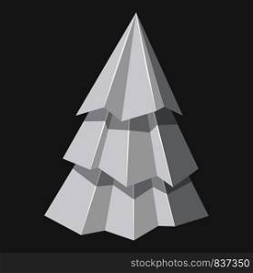 Origami fir tree concept background. Realistic illustration of origami fir tree vector concept background for web design. Origami fir tree concept background, realistic style