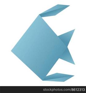Origami fish icon cartoon vector. Paper animal. Art geometric. Origami fish icon cartoon vector. Paper animal