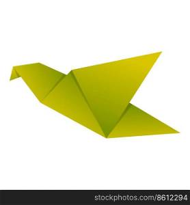 Origami fly pigeon icon cartoon vector. Bird paper. Cute nature. Origami fly pigeon icon cartoon vector. Bird paper