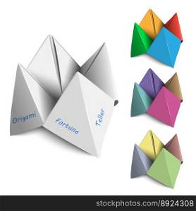 Origami fortune tellers vector image