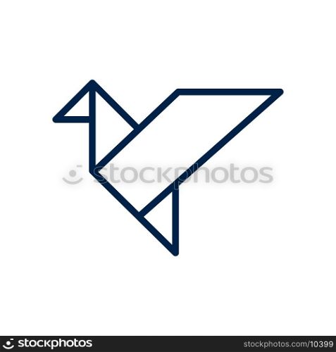 Origami icon vector. isolated on white background.