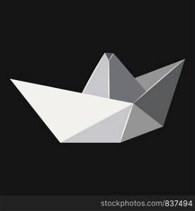 Origami paper boat concept background. Realistic illustration of origami paper boat vector concept background for web design. Origami paper boat concept background, realistic style