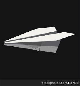 Origami paper plane concept background. Realistic illustration of origami paper plane vector concept background for web design. Origami paper plane concept background, realistic style