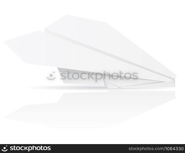 origami paper plane vector illustration isolated on white background
