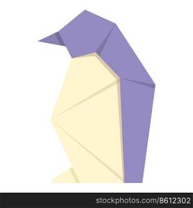 Origami penguin icon cartoon vector. Art animal. Cute paper animal. Origami penguin icon cartoon vector. Art animal
