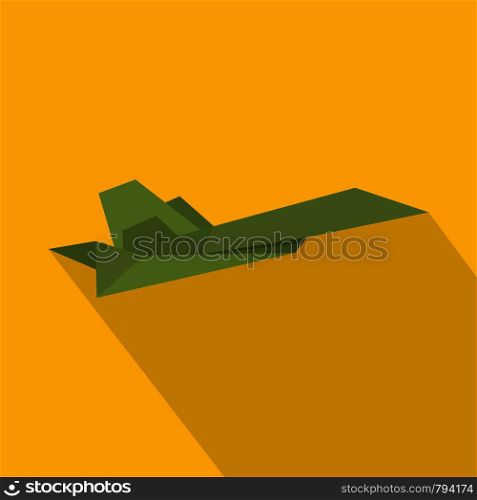Origami plane icon. Flat illustration of origami plane vector icon for web. Origami plane icon, flat style