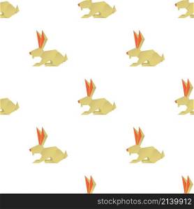 Origami rabbit pattern seamless background texture repeat wallpaper geometric vector. Origami rabbit pattern seamless vector