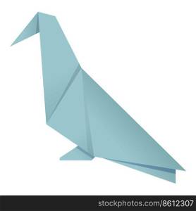 Origami sea bird icon cartoon vector. Paper bird. Art geometrical. Origami sea bird icon cartoon vector. Paper bird
