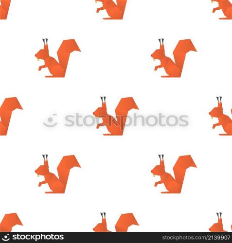 Origami squirrel pattern seamless background texture repeat wallpaper geometric vector. Origami squirrel pattern seamless vector
