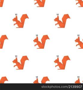 Origami squirrel pattern seamless background texture repeat wallpaper geometric vector. Origami squirrel pattern seamless vector