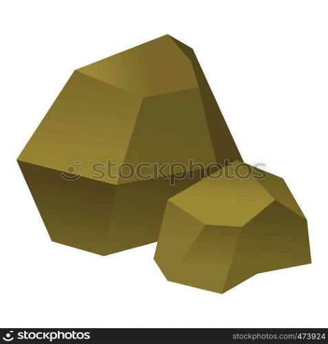 Origami stone icon. Cartoon illustration of origami stone vector icon for web. Origami stone icon, cartoon style