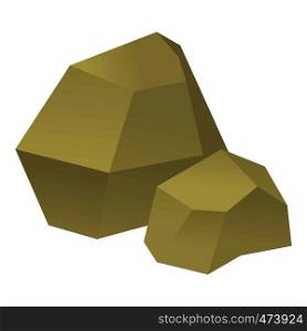 Origami stone icon. Cartoon illustration of origami stone vector icon for web. Origami stone icon, cartoon style