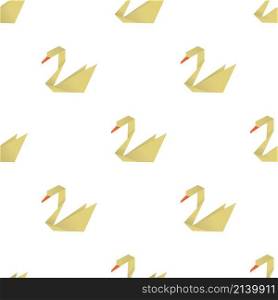 Origami swan pattern seamless background texture repeat wallpaper geometric vector. Origami swan pattern seamless vector