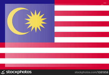 original and simple Malaysia flag isolated in official colors and Proportion CorrectlyThe Malaysia is a member of Asean Economic Community