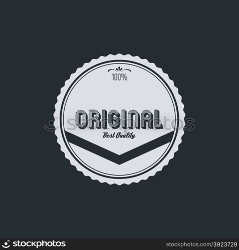 original badge theme vector art graphic illustration. original badge