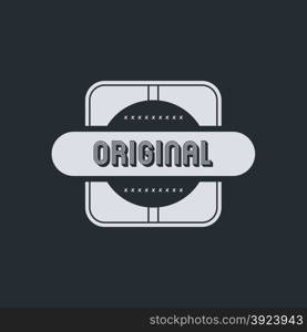 original badge theme vector art graphic illustration. original badge