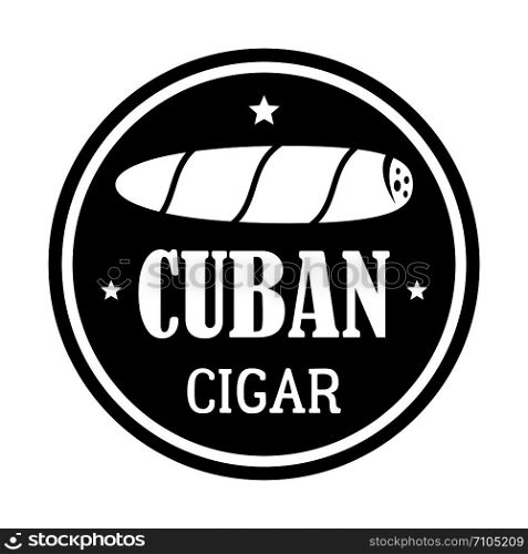Original cuban cigar logo. Simple illustration of original cuban cigar vector logo for web design isolated on white background. Original cuban cigar logo, simple style