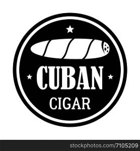 Original cuban cigar logo. Simple illustration of original cuban cigar vector logo for web design isolated on white background. Original cuban cigar logo, simple style