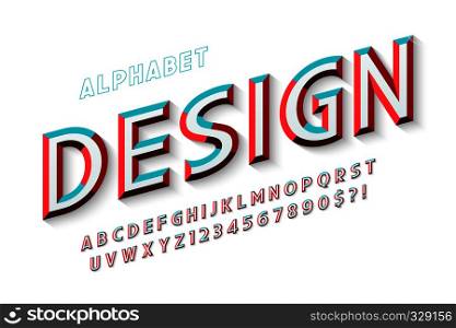 Original display font with facets, alphabet, letters and numbers. Swatch color control. Original display font with facets, alphabet, letters