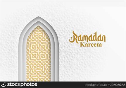 Original greeting card for Islamic holidays, abstract crescent moon. Vector illustration. Original greeting card for Islamic holidays, abstract gate, window.
