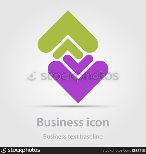 Originally created color abstract business icon for creative design tasks. Originally created color business icon