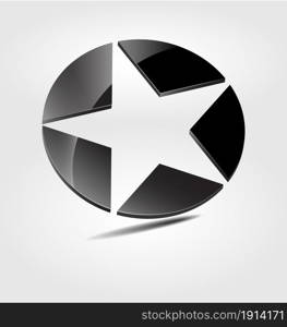 Originally designed black star brand logo/logotype. Black star vector logo/logotype