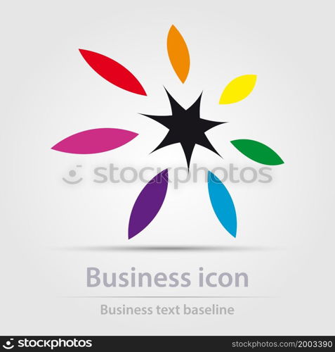 Originally designed color abstract vector business icon for creative design tasks. Originally designed vector color business icon