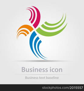 Originally designed color abstract vector business icon for creative design tasks. Originally designed vector color business icon