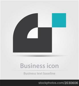 Originally designed color abstract vector business icon for creative design tasks. Originally designed vector color business icon