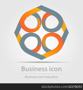 Originally designed color abstract vector business icon for creative design tasks. Originally designed vector color business icon