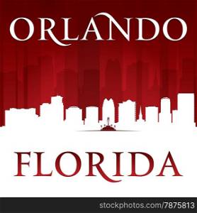 Orlando Florida city skyline silhouette. Vector illustration