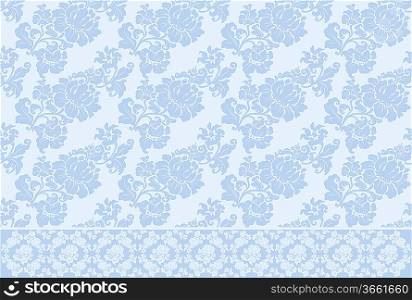 ornament background old vector blue
