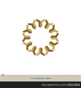 Ornament Circle Star Vector Logo Template Illustration Design. Vector EPS 10.
