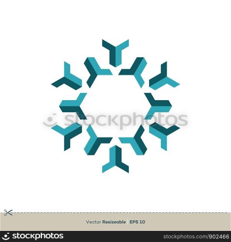 Ornament Circle Star Vector Logo Template Illustration Design. Vector EPS 10.