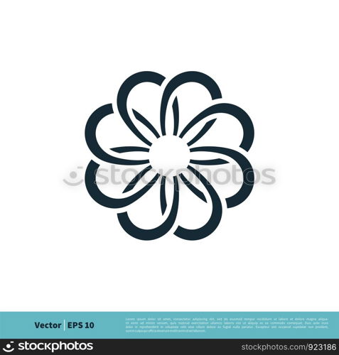 Ornament Decorative Flower Icon Vector Logo Template Illustration Design. Vector EPS 10.