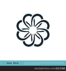 Ornament Decorative Flower Icon Vector Logo Template Illustration Design. Vector EPS 10.