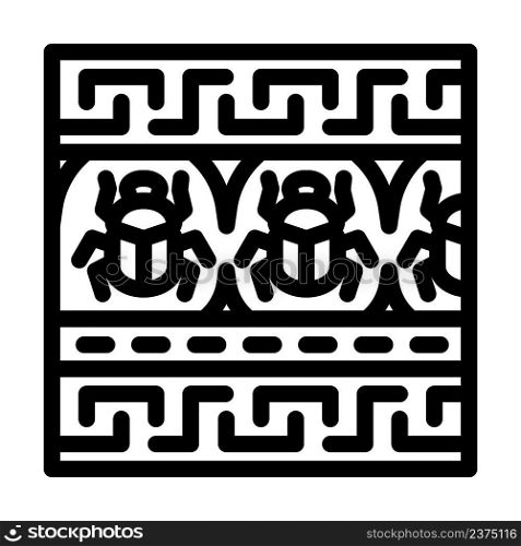 ornament egypt line icon vector. ornament egypt sign. isolated contour symbol black illustration. ornament egypt line icon vector illustration