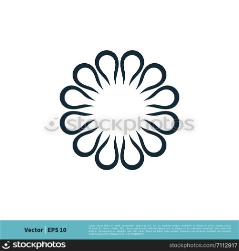 Ornament Flower Icon Vector Logo Template Illustration Design. Vector EPS 10.