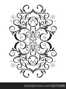 Ornament In flower style isolated. Vector