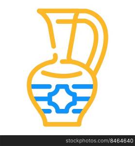 ornamental arabian jug color icon vector. ornamental arabian jug sign. isolated symbol illustration. ornamental arabian jug color icon vector illustration