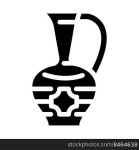 ornamental arabian jug glyph icon vector. ornamental arabian jug sign. isolated symbol illustration. ornamental arabian jug glyph icon vector illustration