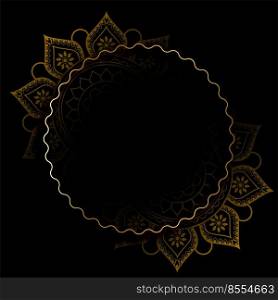 ornamental black and gold luxury frame background