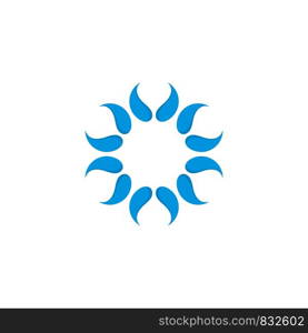 Ornamental blue star flower logo Illustration Design. Vector EPS 10.