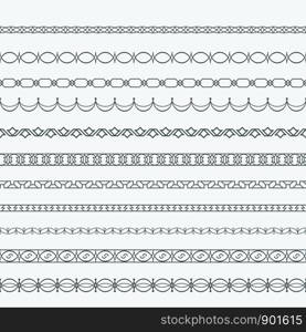 Ornamental border frame patterns page decoration vector