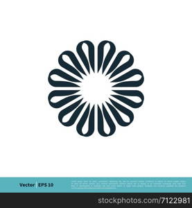 Ornamental, Decoration Flower Icon Vector for Spa Logo Template Illustration Design. Vector EPS 10.